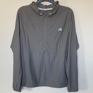 Adidas 1/2 Zip Hooded Lightweight Jacket